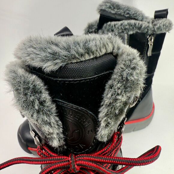 Aquatherm By Santana Canada Faux Fur Lined Waterproof Black Boot 10M - Picture 8 of 14